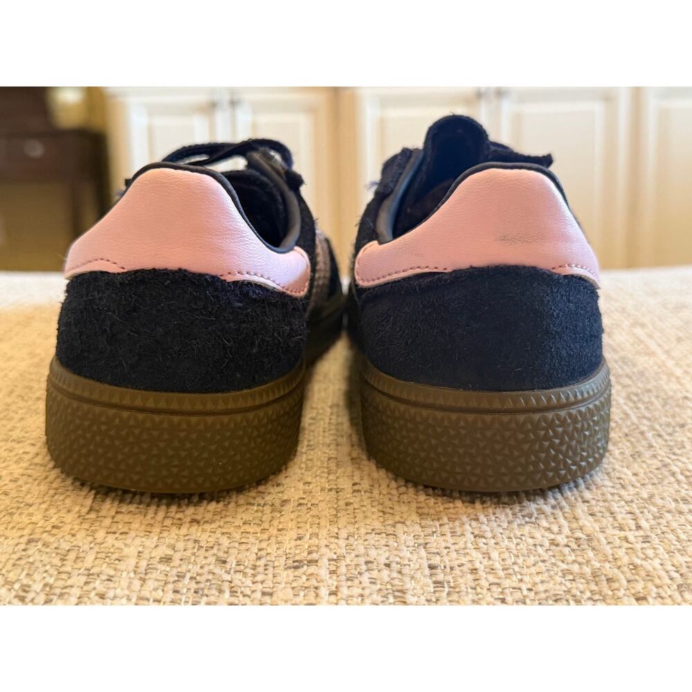 Adidas kids Hamdball Spezial Navy Blue Pink Velcro Tennis Shoes Girls Sz 10Y - Picture 5 of 10